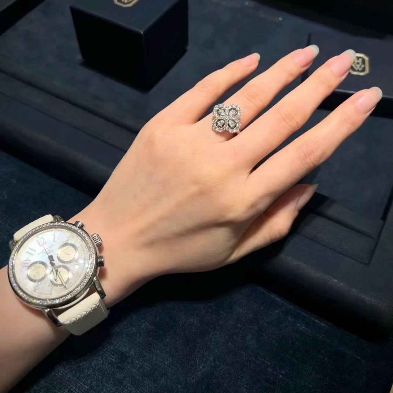 ループリング フルモチーフ ダイヤモンド 16mm シルバー