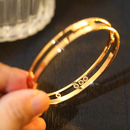 [Blue Tears Jewelry]Move Romane Diamond Bangle Bracelet