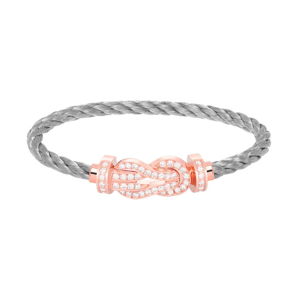 [BLUE TEARS]CHANCE LARGE 8 FIGURE BUCKLE FULL DIAMOND BRACELET ROSE GOLD