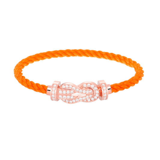 [BLUE TEARS]CHANCE LARGE 8 FIGURE BUCKLE FULL DIAMOND BRACELET ROSE GOLD