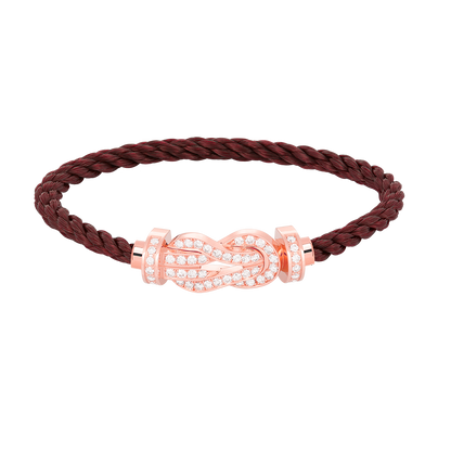 [BLUE TEARS]CHANCE LARGE 8 FIGURE BUCKLE FULL DIAMOND BRACELET ROSE GOLD