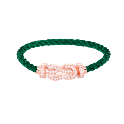 [BLUE TEARS]CHANCE LARGE 8 FIGURE BUCKLE FULL DIAMOND BRACELET ROSE GOLD