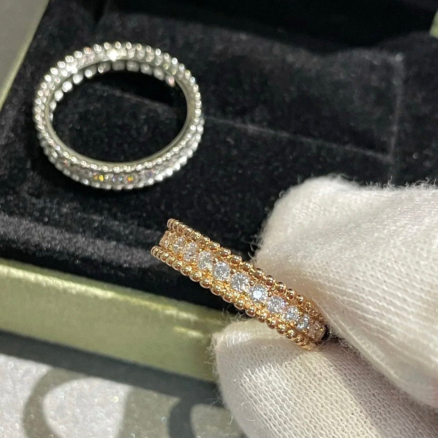 [BLAUE TRÄNEN]PERLEE DIAMANT SILBERRING