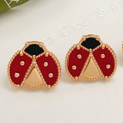 [BLUE TEARS]CLOVER MEDIUM 1 MOTIFS CARNELIAN DIAMOND Ohrringe