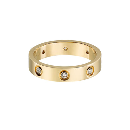 [Blue Tears Jewelry]LOVE 4MM 8 DIAMOND RING