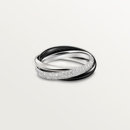 [Blue Tears Jewelry]TRINITY 3.2MM RING BLACK CERAMIC