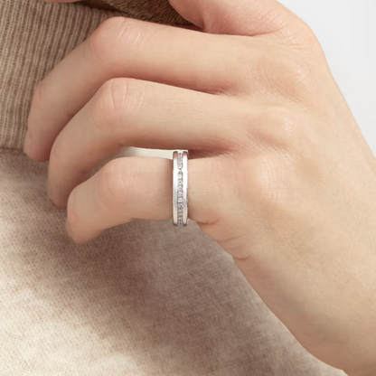 [BLAUE TRÄNEN] ZERO 1 EINBAND-RING MIT DIAMANTEN AUF DEM SPIRALRING