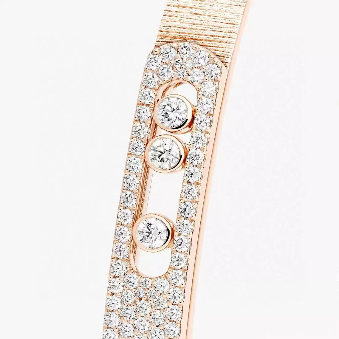 [BLAUE TRÄNEN]LIEBESARMBAND 6,1 MM 4 DIAMANTEN 