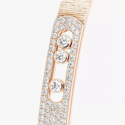 [BLAUE TRÄNEN]LIEBESARMBAND 6,1 MM 4 DIAMANTEN 