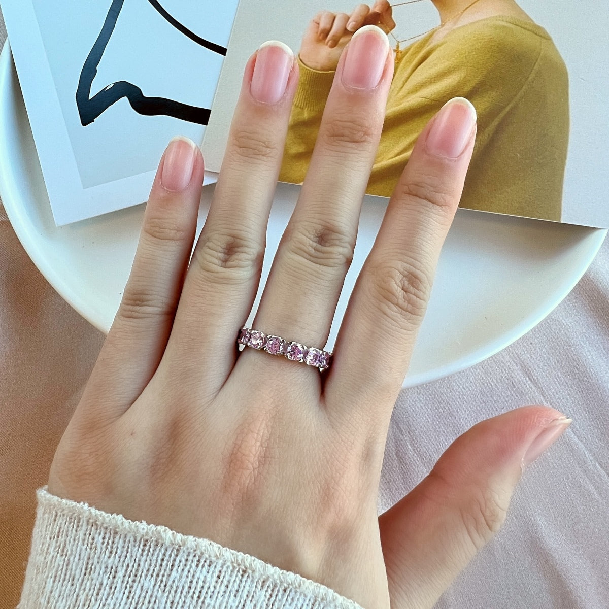 [Nova Jewelry]Eternity Round Cut Tennis Ring