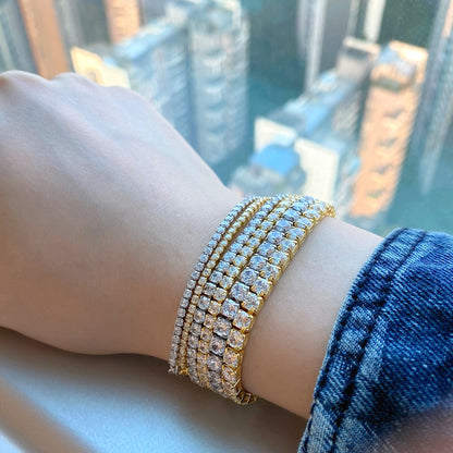 [Nova Jewelry]Sparkling Radiant Princess Cut Tennis Bracelet