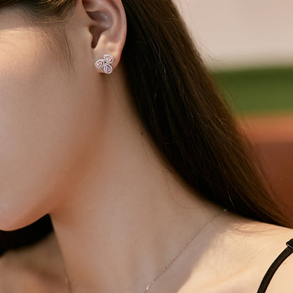 [Nova Jewelry]Ornate Flower Shape Pear Cut Lover Earrings