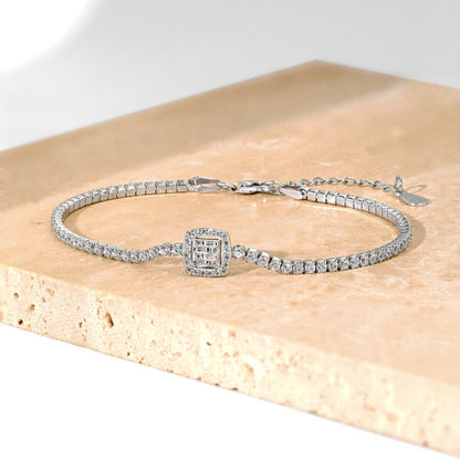 [Nova Jewelry]Luxurious Dazzling Square Shape Banquet Bracelet