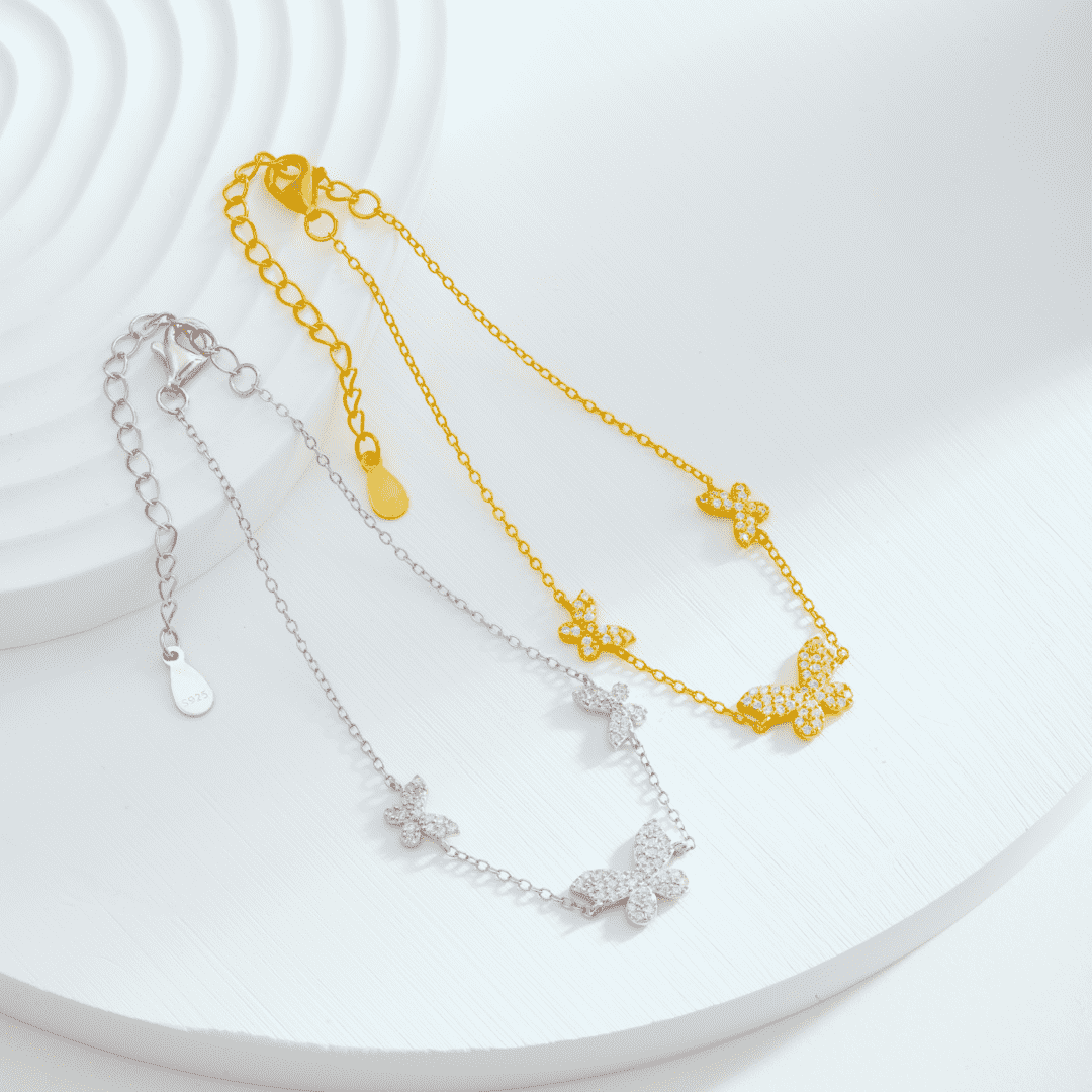[Nova Jewelry]Delicate Butterfly Pendant Bracelet