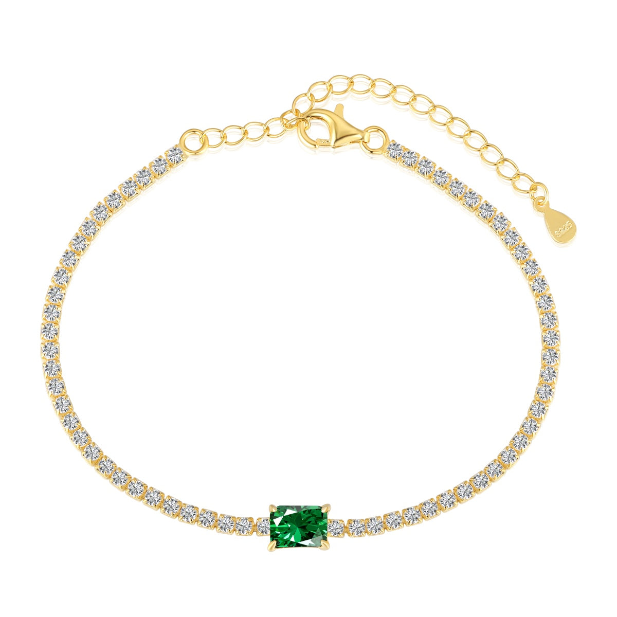 [Nova Jewelry]1.0 Carat Unique Emerald Cut Banquet Bracelet