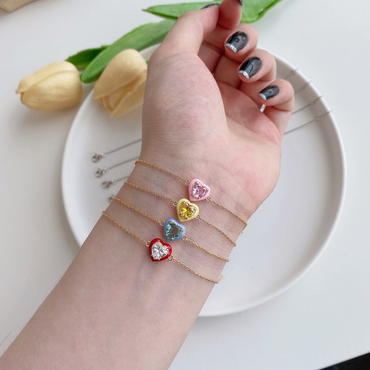 [Nova Jewelry]Sparkling Romantic Heart Shape Lover Bracelet