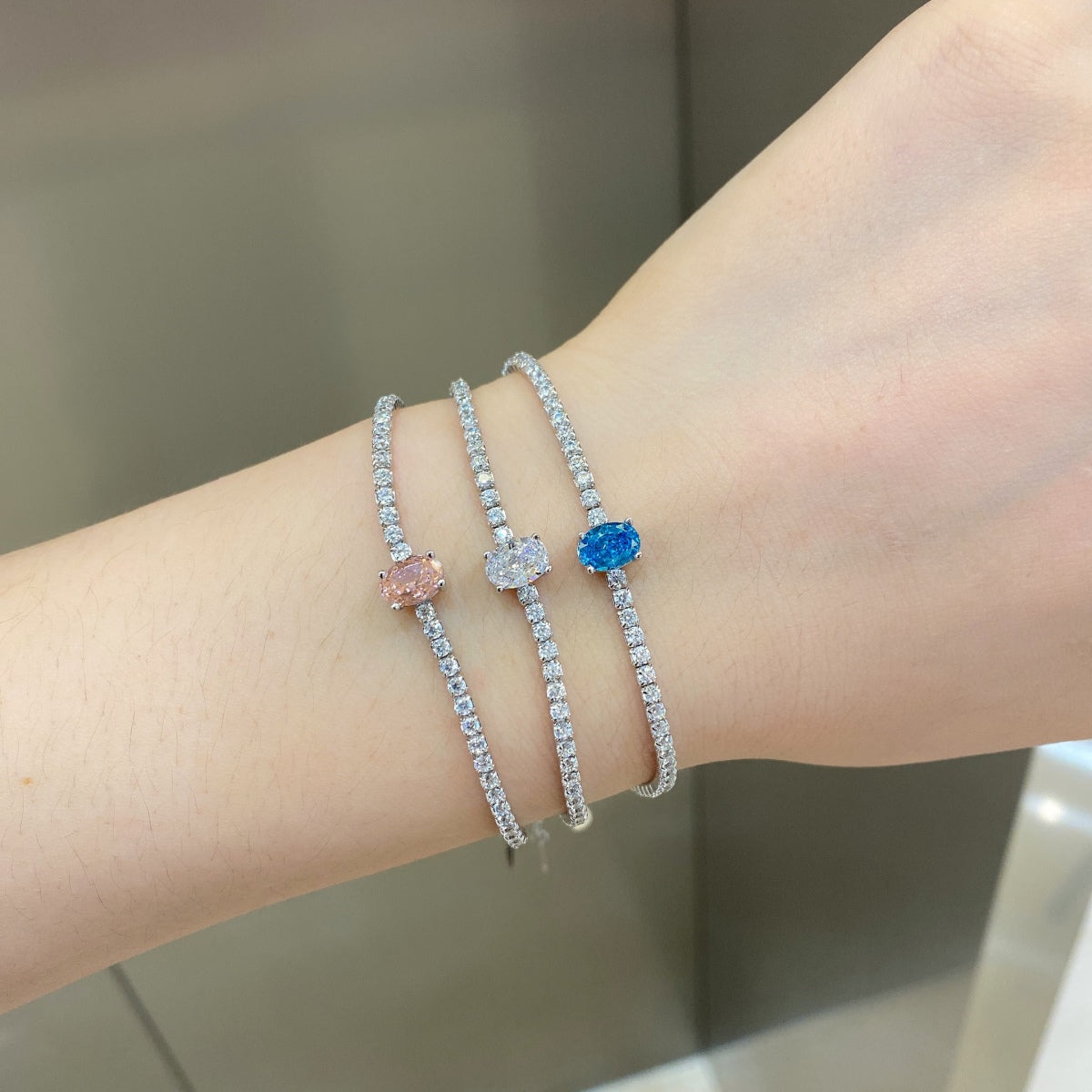 [Nova Jewelry]0.75 Carat Exquisite Oval Cut Daily Bracelet