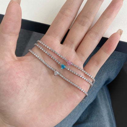 [Nova Jewelry]0.5 Carat Elegant Romantic Heart Shape Lover Bracelet