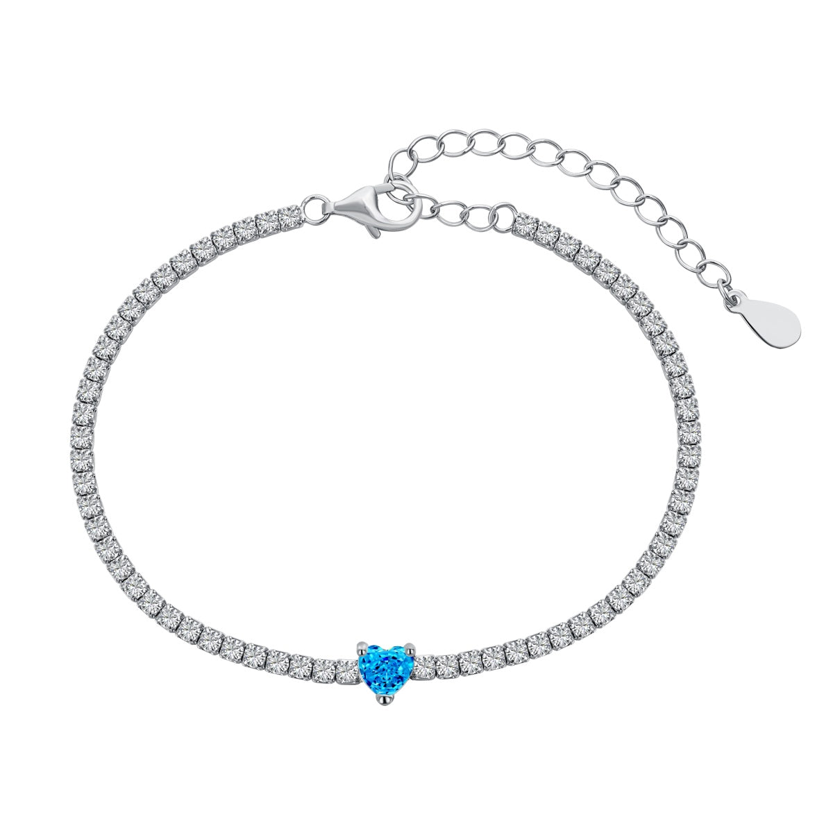 [Nova Jewelry]0.5 Carat Elegant Romantic Heart Shape Lover Bracelet