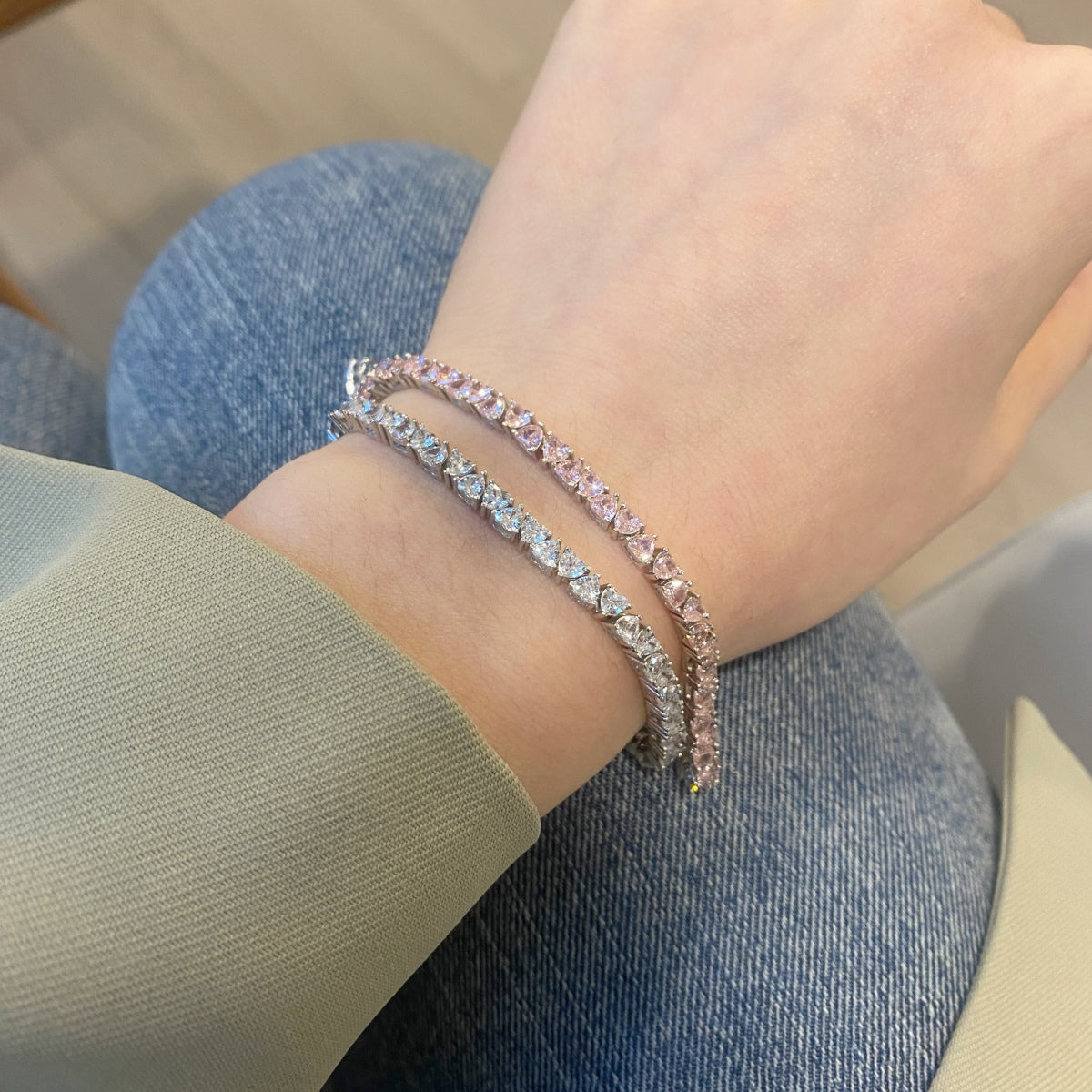 [Nova Jewelry]Dazzling Romantic Heart Shape Lover Bracelet