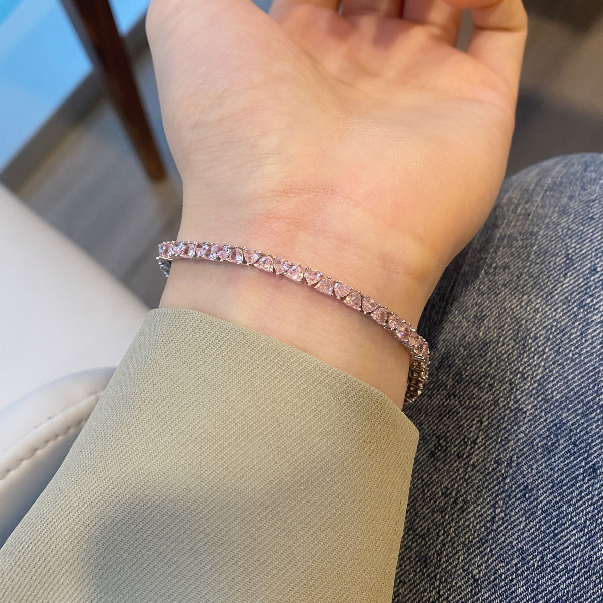 [Nova Jewelry]Dazzling Romantic Heart Shape Lover Bracelet