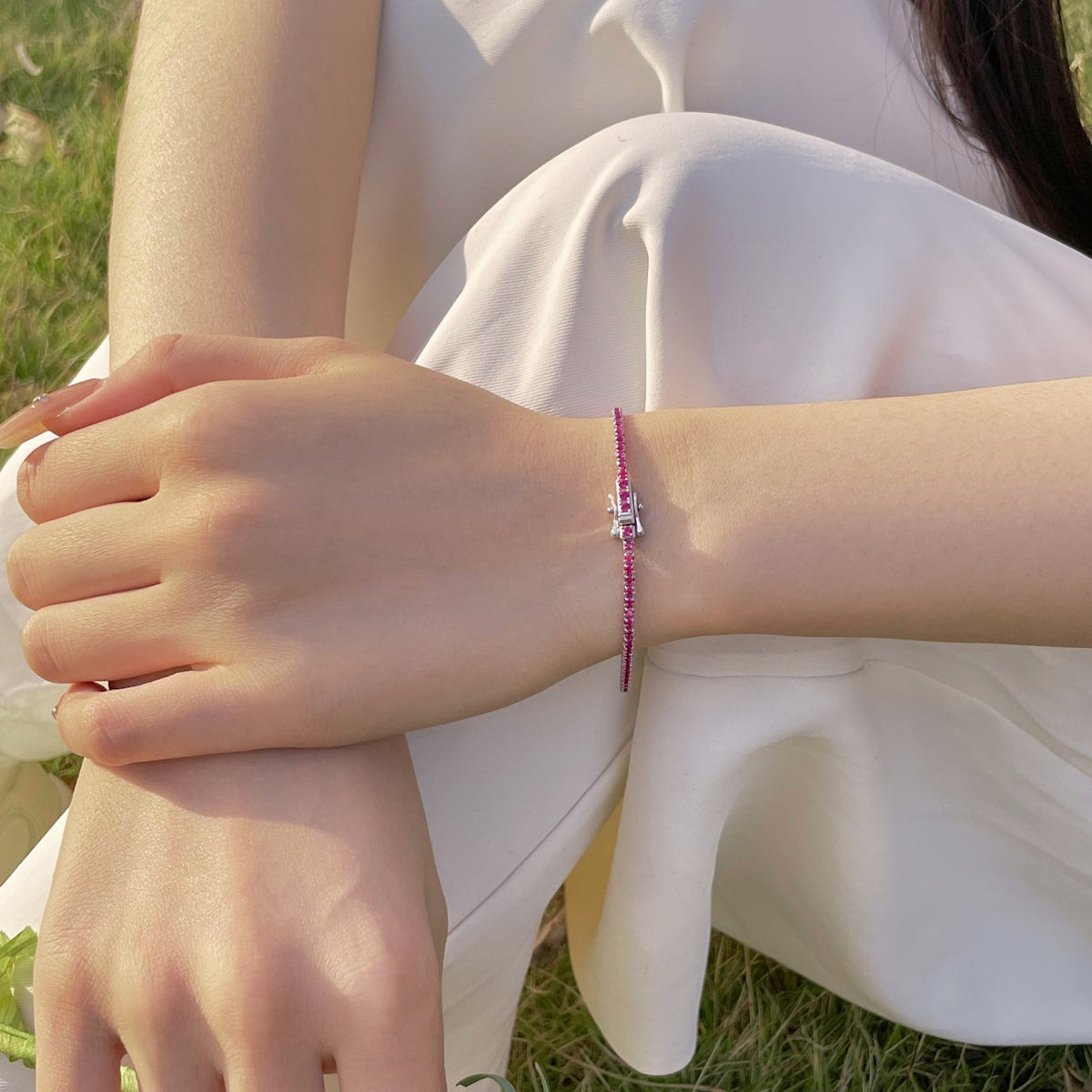 [Nova Jewelry]Radiant Colorful Round Cut Party Bracelet