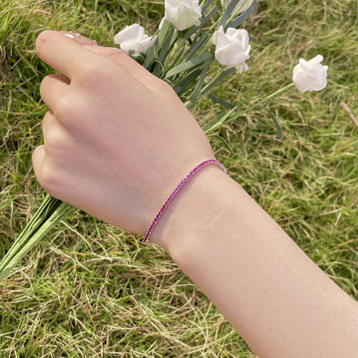 [Nova Jewelry]Radiant Colorful Round Cut Party Bracelet