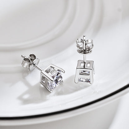 [Nova Jewelry]1.0 Carat Radiant Princess Cut Wedding Earrings