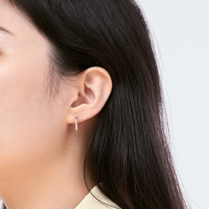 [Nova Jewelry]Radiant Colorful Round Cut Earrings
