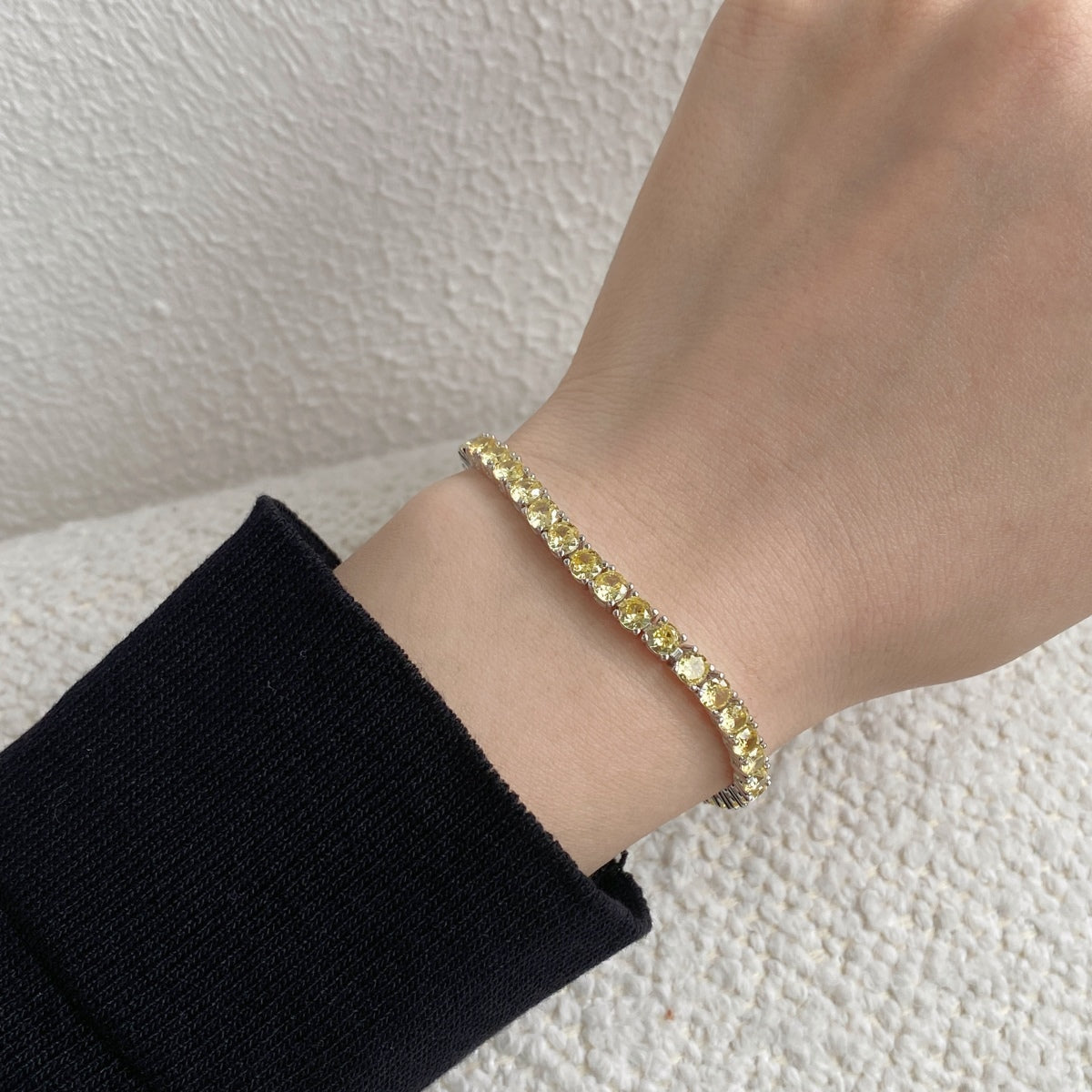 [Nova Jewelry]Ornate Dazzling Round Cut Tennis Bracelet