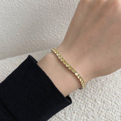 [Nova Jewelry]Ornate Dazzling Round Cut Tennis Bracelet