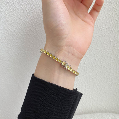 [Nova Jewelry]Ornate Dazzling Round Cut Tennis Bracelet