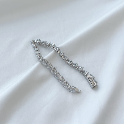 [Nova Jewelry]0.75 Carat Elegant Romantic Heart Shape Lover Bracelet