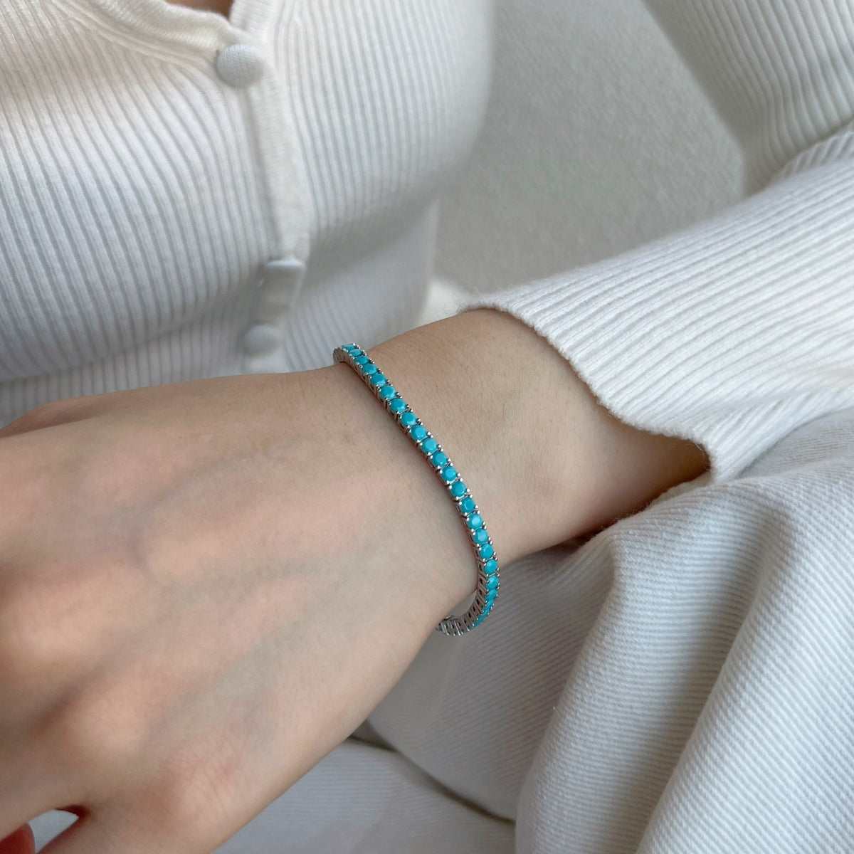 [Nova Jewelry]Dainty Charming Round Cut Tennis Bracelet