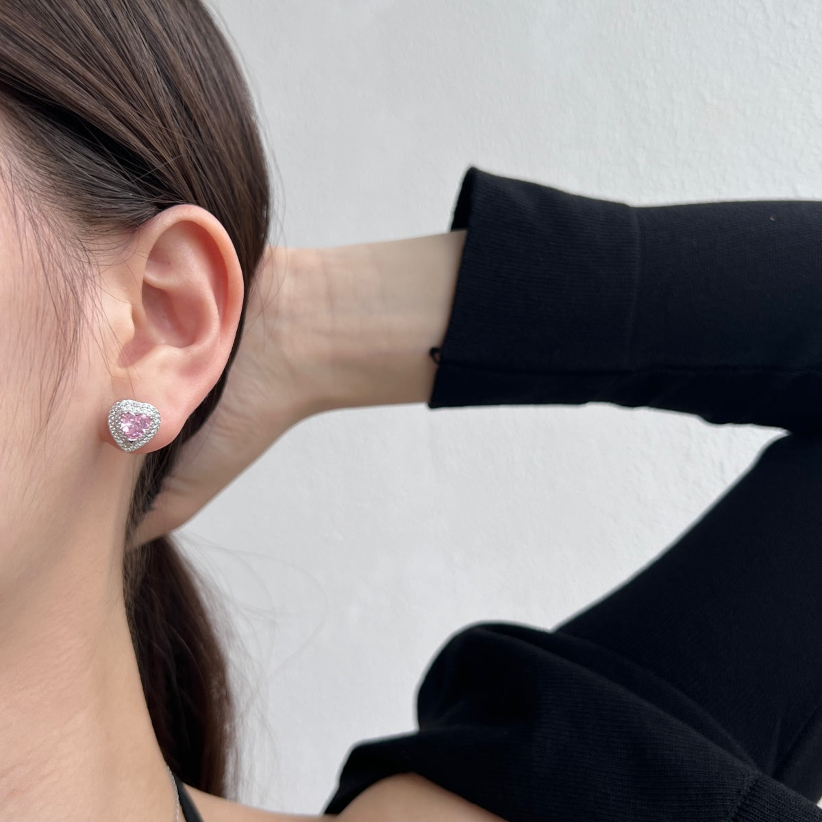 [Nova Jewelry]Dazzling Heart Shape Lover Earrings