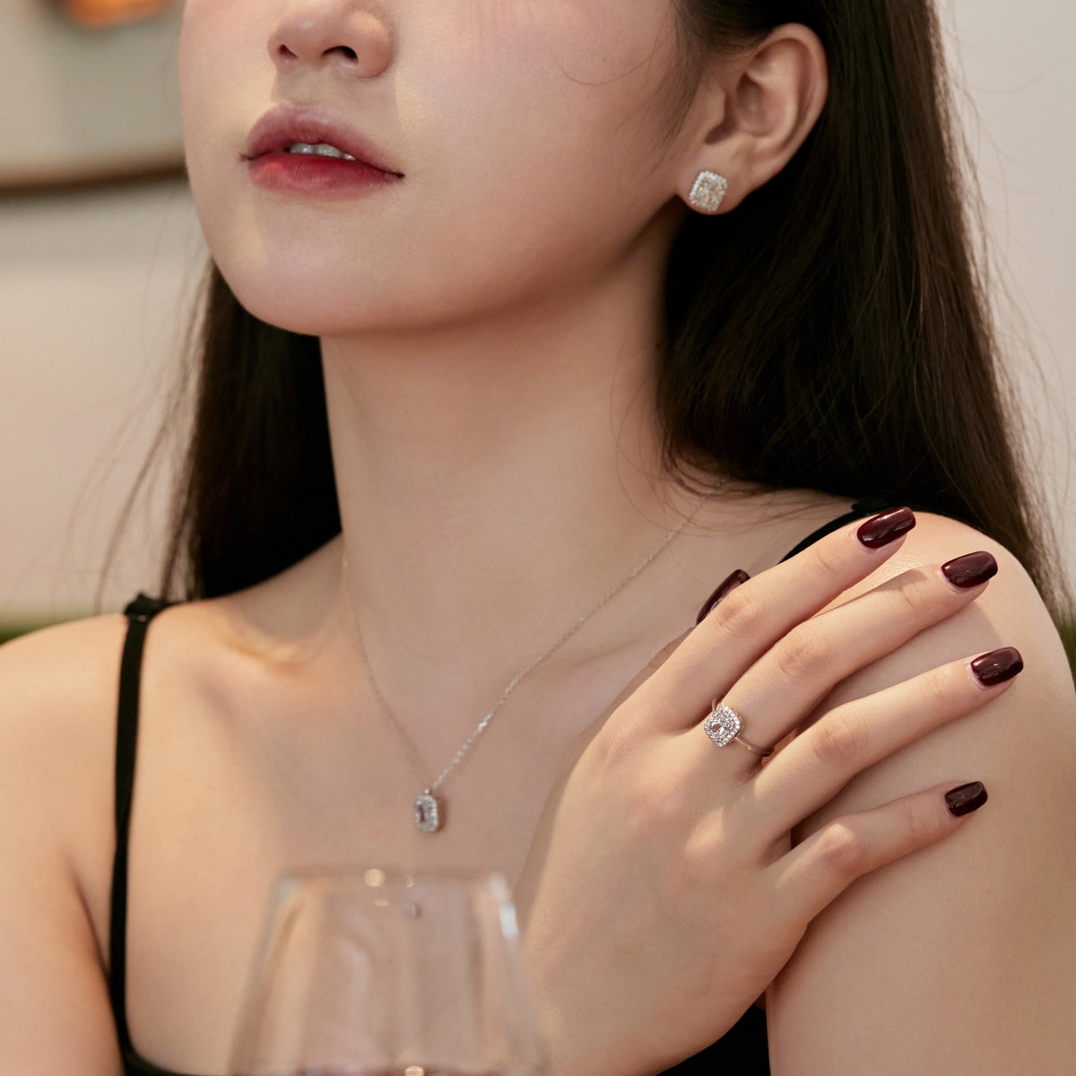 [Nova Jewelry]1.0 Carat Luxurious Dainty Emerald Cut Daily Earrings