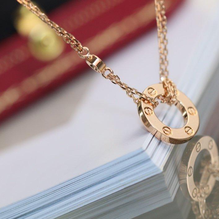 [BLAUE TRÄNEN]LIEBESHALSKETTE VERSTELLBAR ROSÉGOLD 2 DIAMANTEN 