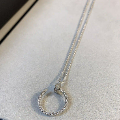 [BLAUE TRÄNEN]JUSTE HALSKETTE SILBER DIAMANTEN 