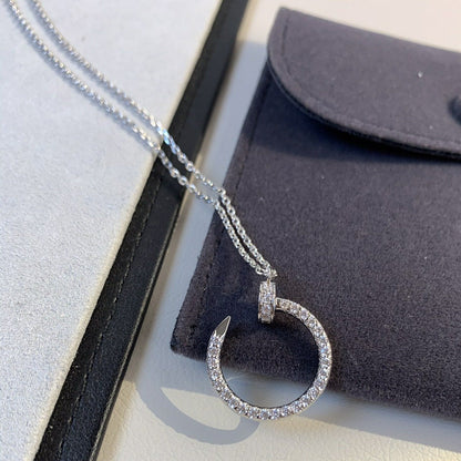[BLAUE TRÄNEN]JUSTE HALSKETTE SILBER DIAMANTEN 