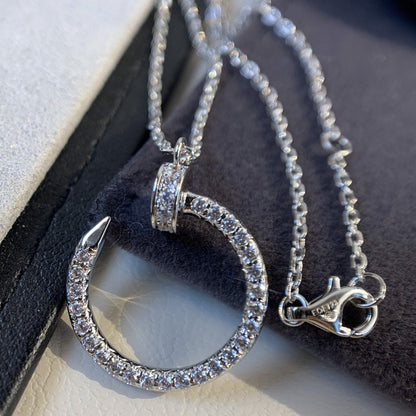 [BLAUE TRÄNEN]JUSTE HALSKETTE SILBER DIAMANTEN 