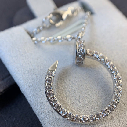 [BLAUE TRÄNEN]JUSTE HALSKETTE SILBER DIAMANTEN 