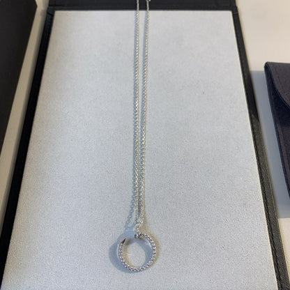 [BLAUE TRÄNEN]JUSTE HALSKETTE SILBER DIAMANTEN 