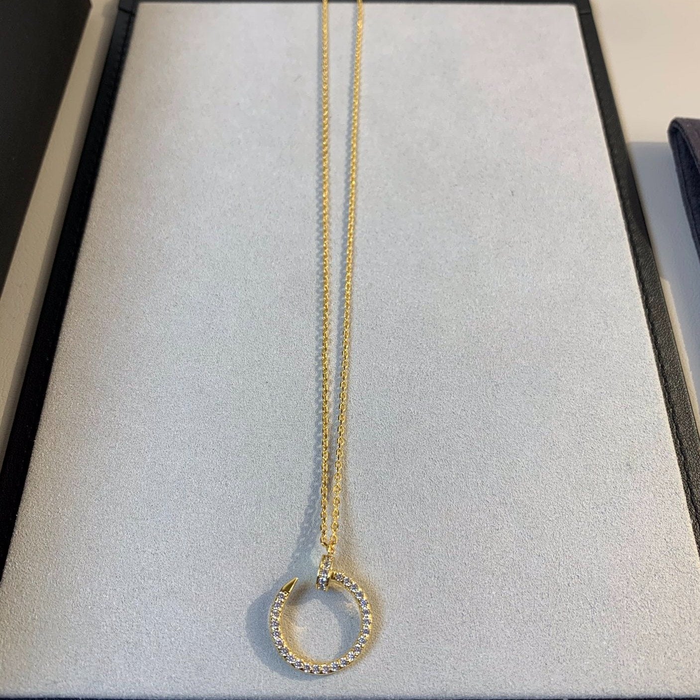 [BLAUE TRÄNEN]JUSTE HALSKETTE GOLD DIAMANTEN 