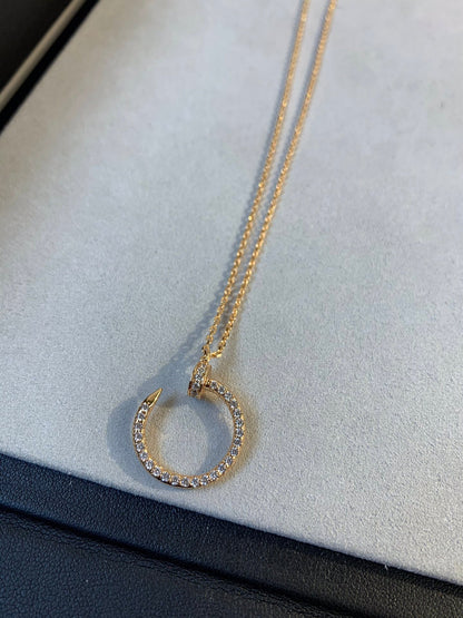 [BLAUE TRÄNEN]JUSTE HALSKETTE ROTGOLD DIAMANTEN 