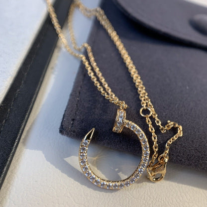 [BLAUE TRÄNEN]JUSTE HALSKETTE ROTGOLD DIAMANTEN 