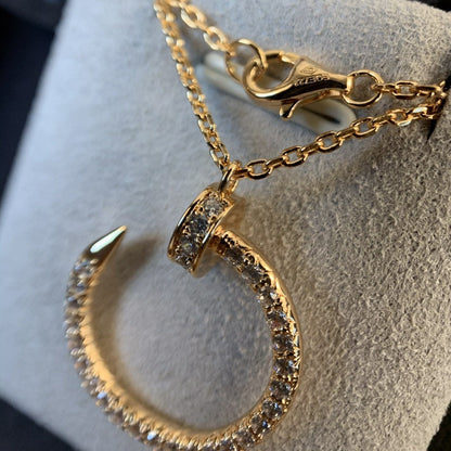 [BLAUE TRÄNEN]JUSTE HALSKETTE ROTGOLD DIAMANTEN 