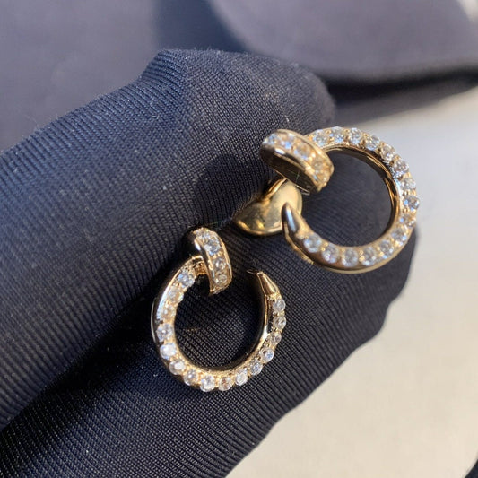 [BLAUE TRÄNEN]JUSTE OHRRINGE GOLD DIAMANTEN 