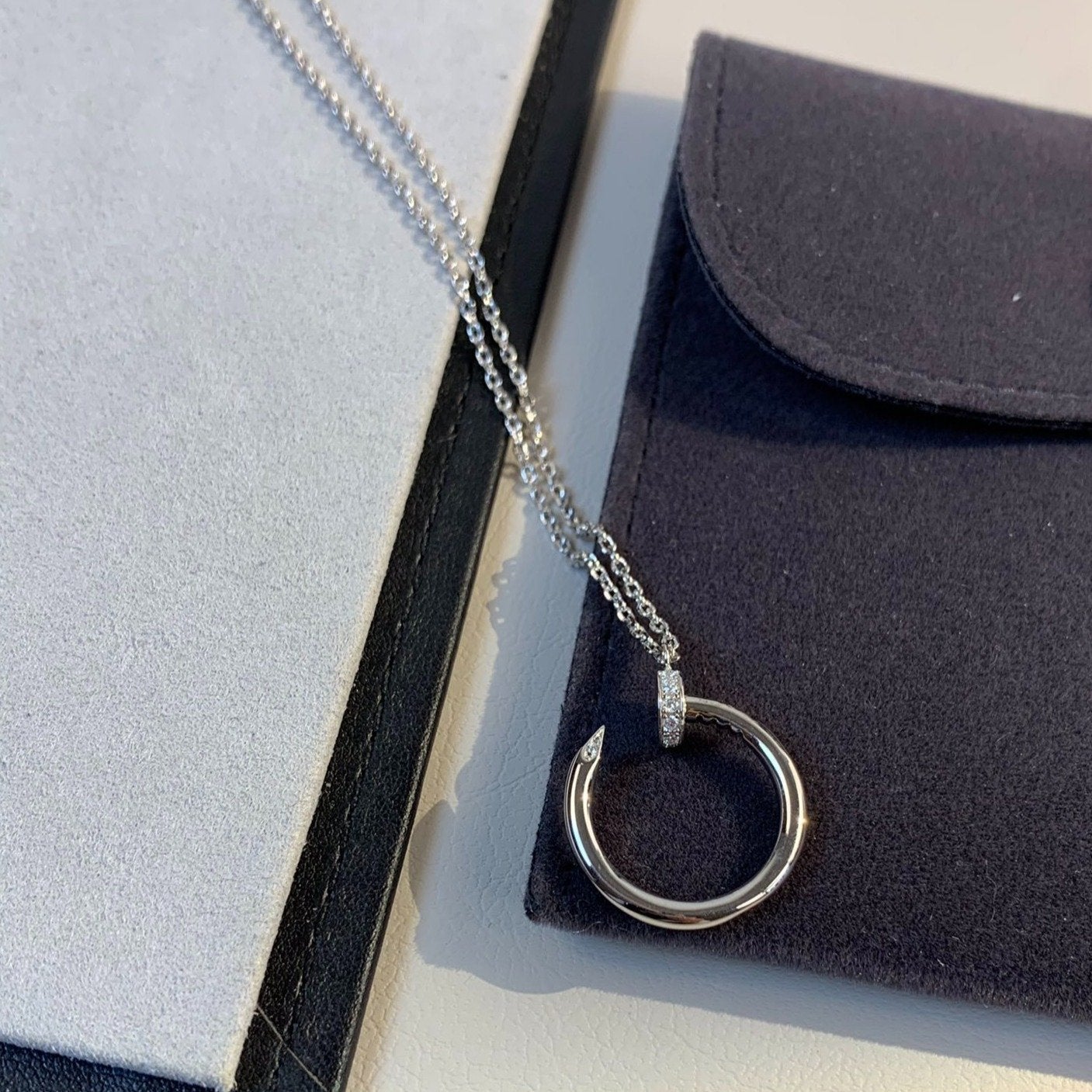 [BLAUE TRÄNEN]JUSTE HALSKETTE SILBER 