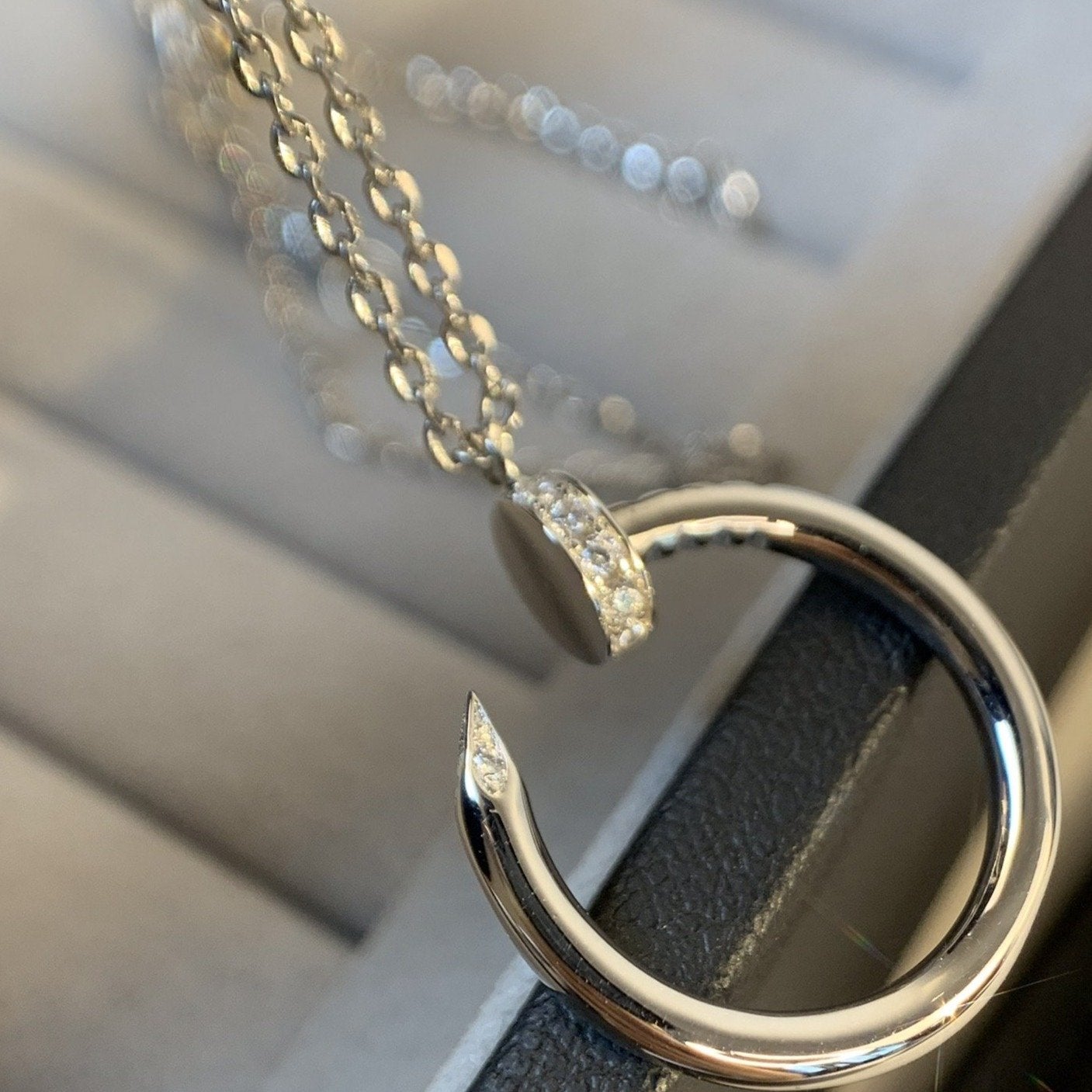 [BLAUE TRÄNEN]JUSTE HALSKETTE SILBER 