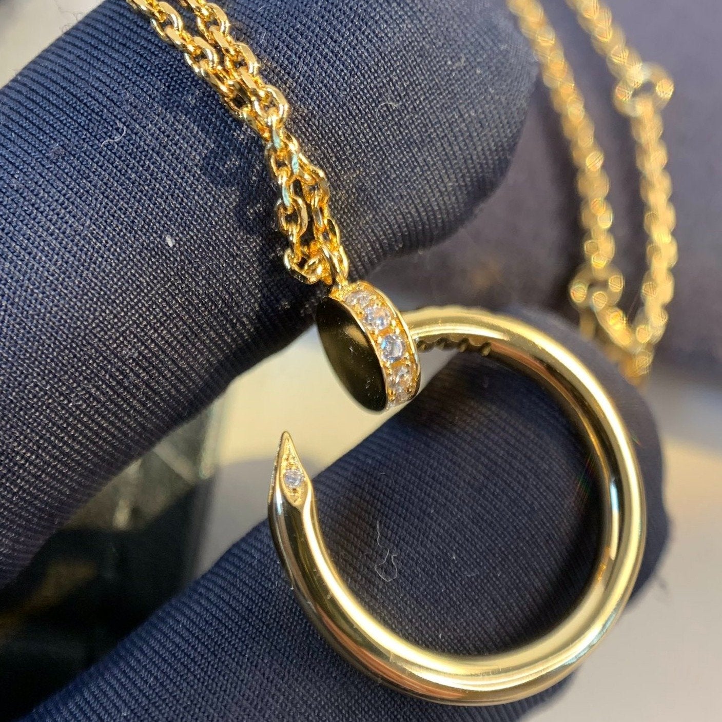 [BLAUE TRÄNEN]JUSTE HALSKETTE GOLD 